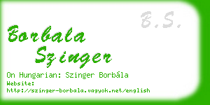 borbala szinger business card