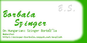 borbala szinger business card